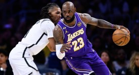 东契奇41+8詹姆斯14+6+8 里夫斯26分湖人送篮网10连败