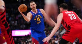 约基奇22+14+14阿夫迪亚23+14 掘金胜开拓者