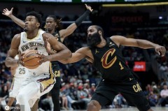 哈登20+6+10米切尔27分 锡安空砍25分骑士擒鹈鹕3连胜