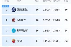 一日意甲动态汇总：皇马老将主动加盟米兰，国米年末稳居积分榜首位